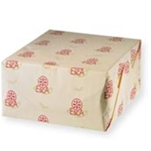Scatola in cartoncino naturale confezionata con carta da pacchi Esca, 215 x 210 x 110